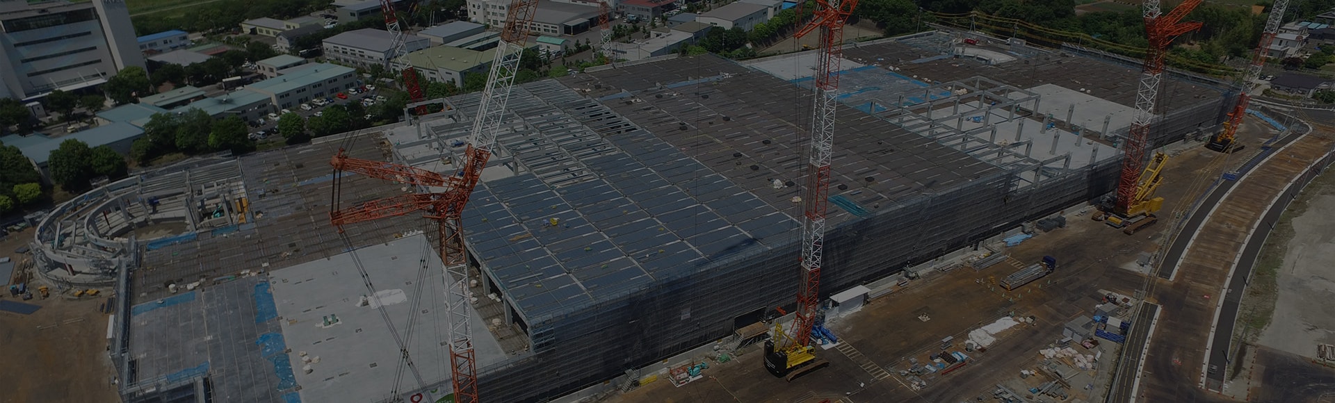 建設現場の空撮画像